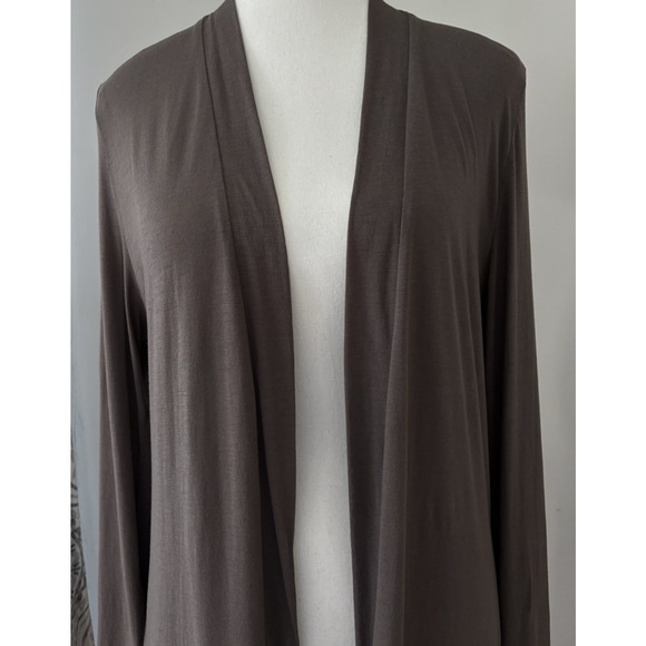 INDIGENOUS 100% Organic Cotton Cardigan Longline Open Front Ruching Lagenlook M - Picture 4 of 11
